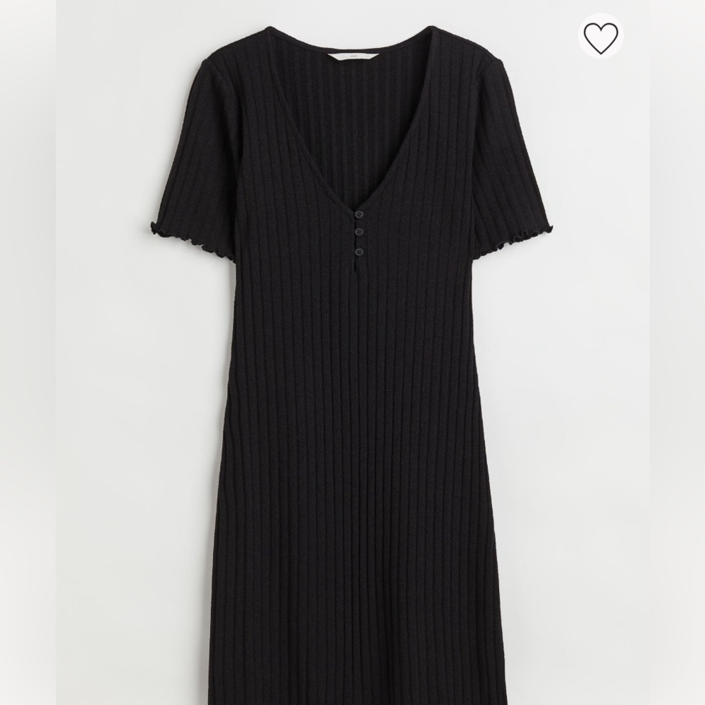 H&M black ripped mini dress